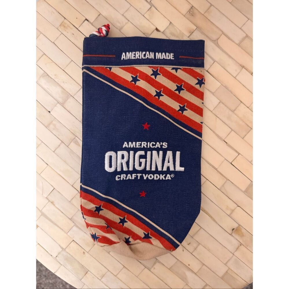 Tito’s Handmade Vodka American Made Patriotic Bottle Tote / Reusable Gift Bag
